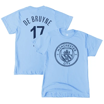 Youth 1863FC Kevin De Bruyne Sky Blue Manchester City Player T-Shirt