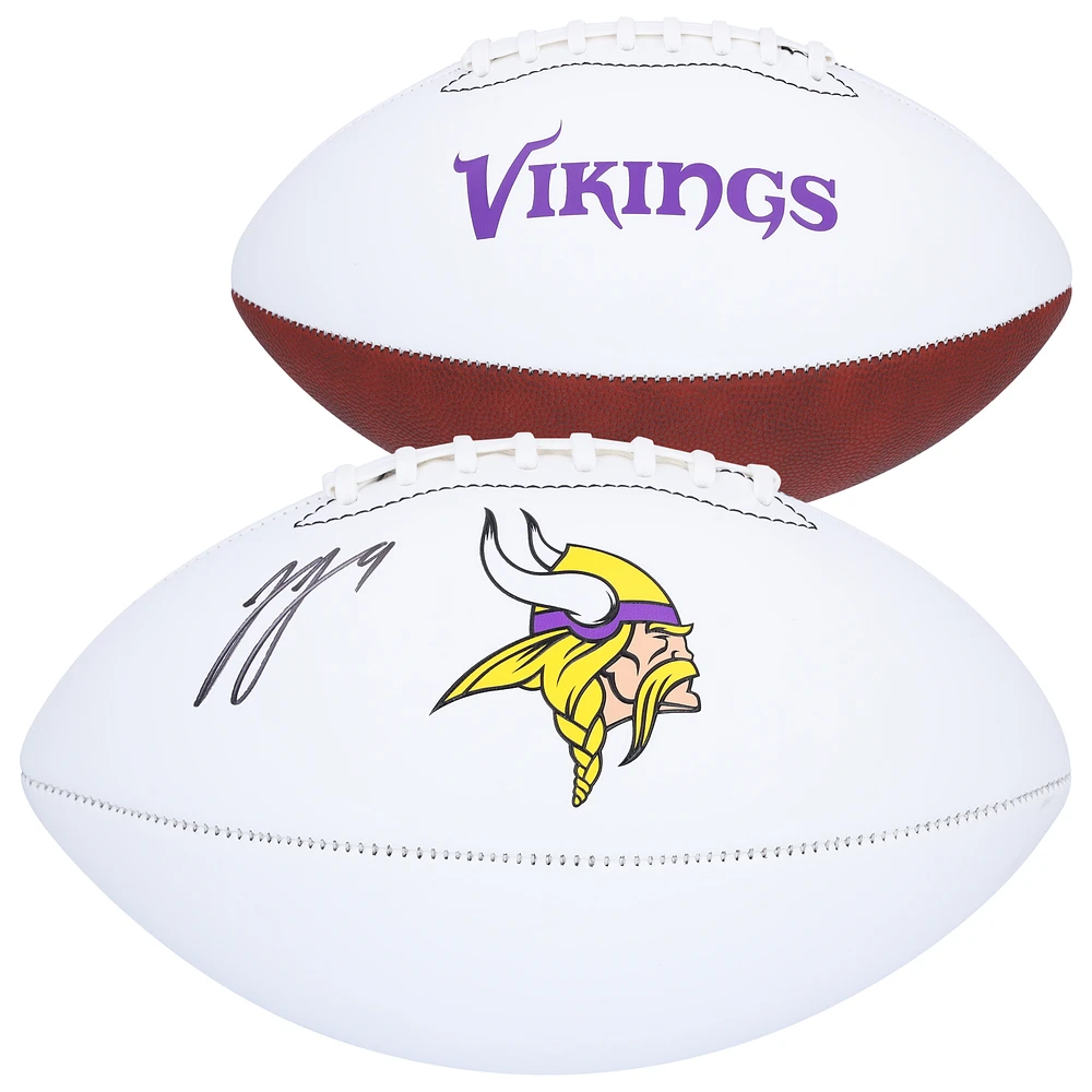 J.J. McCarthy Minnesota Vikings Autographed Franklin White Panel Football