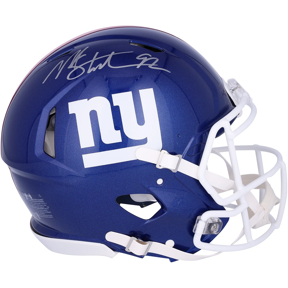 Michael Strahan New York Giants Autographed Riddell Speed Authentic Helmet