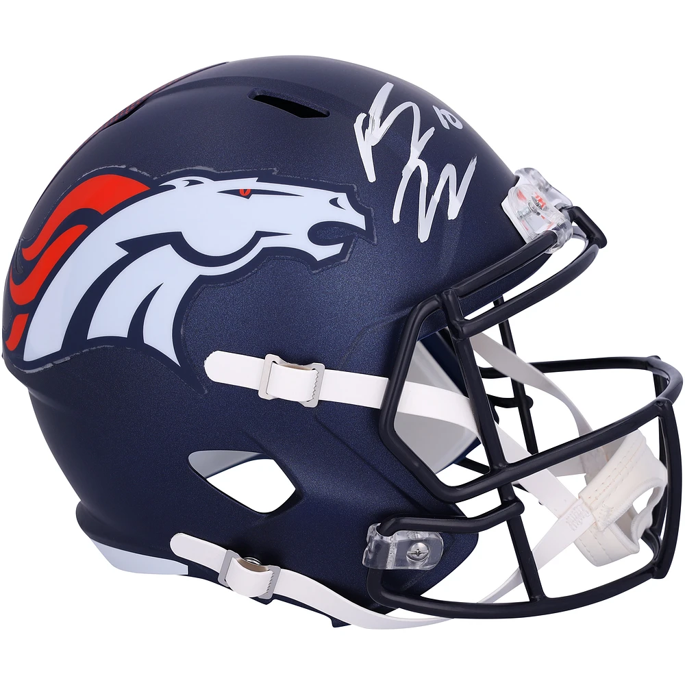 Bo Nix Denver Broncos Autographed 2024 Riddell Speed Replica Helmet