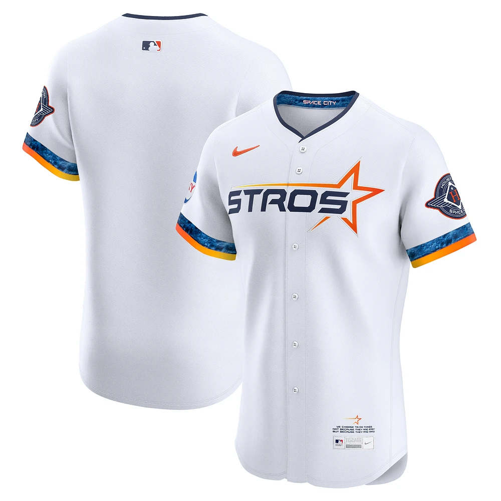 Men's Nike White Houston Astros 2025 City Connect Elite Jersey