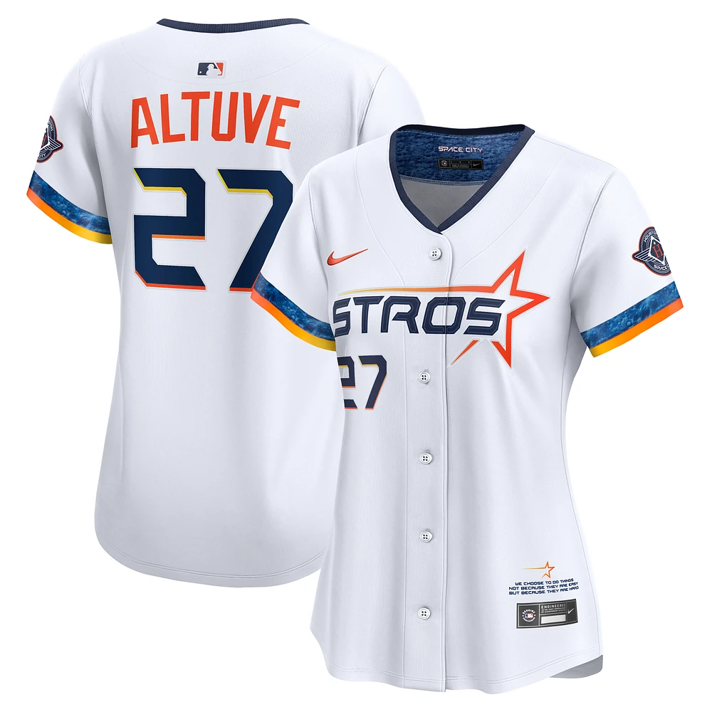 Women's Nike Jose Altuve White Houston Astros 2025 City Connect Limited Jersey