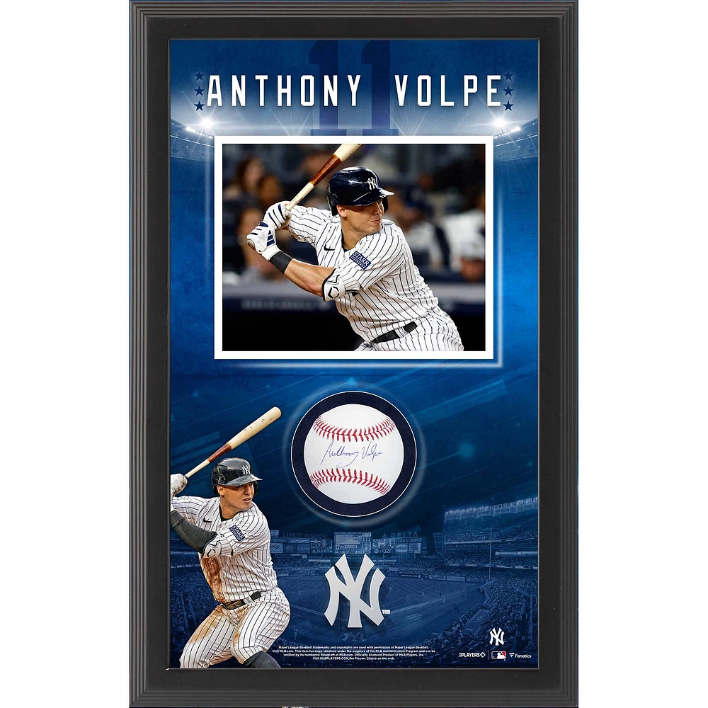 Anthony Volpe New York Yankees Autographed Framed Baseball Shadowbox Collage