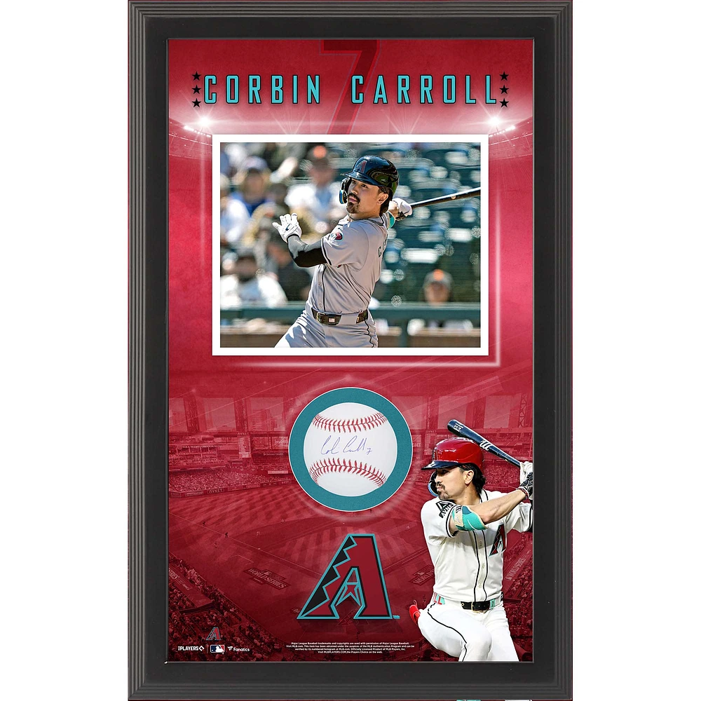 Corbin Carroll Arizona Diamondbacks Autographed Framed Baseball Shadowbox Collage