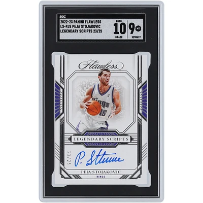 Peja Stojakovic Sacramento Kings Autographed 2022-23 Panini Flawless Legendary #LS-PJS #23/25 SGC Authenticated 9/10 Card