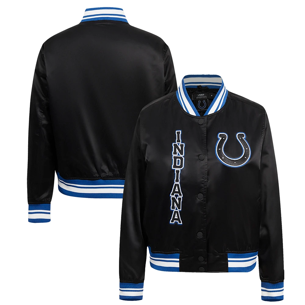 Women's Pro Standard Black Indianapolis Colts Indiana Nights Bomber Jacket