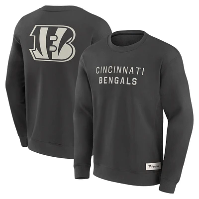 Men's Fanatics Charcoal Cincinnati Bengals Elements Future Ground Lettering Pullover Sweatshirt