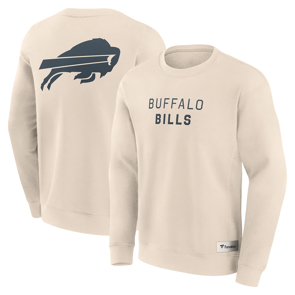 Men's Fanatics Cream Buffalo Bills Elements Future Ground Lettering Pullover Sweatshirt
