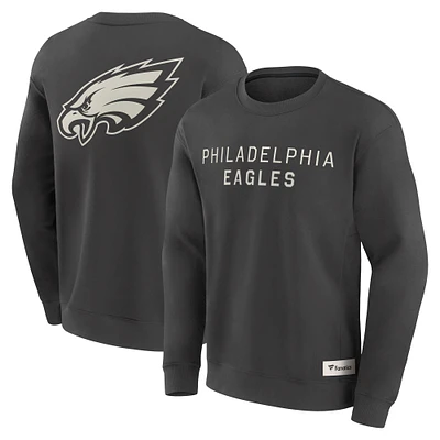 Men's Fanatics Charcoal Philadelphia Eagles Elements Future Ground Lettering Pullover Sweatshirt