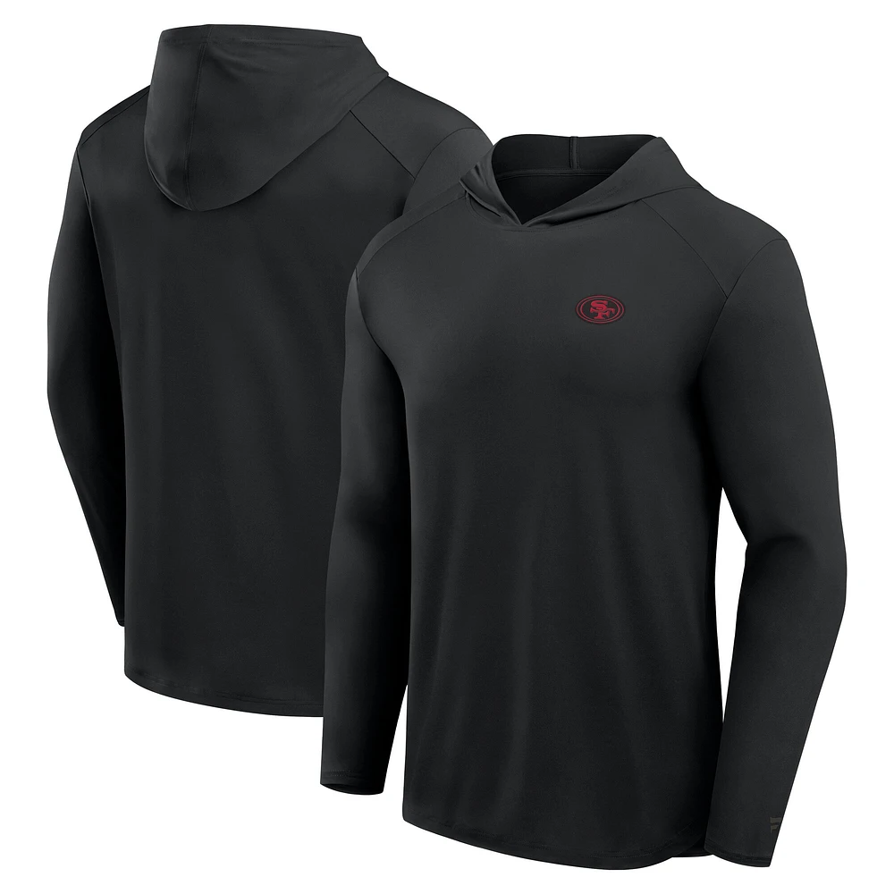 Men's Fanatics Black San Francisco 49ers Front Office Power Mono Long Sleeve Hoodie T-Shirt