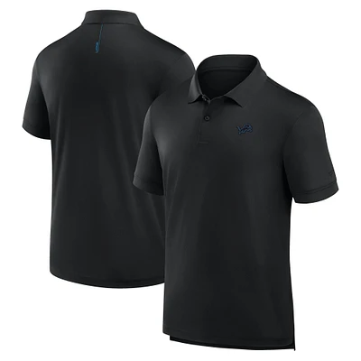 Men's Fanatics Black Detroit Lions Front Office Move Mono Polo