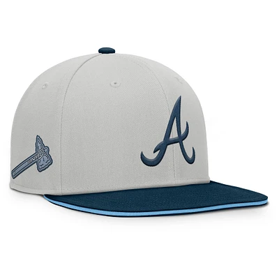 Men's Fanatics Gray Atlanta Braves Knuckleball Snapback Hat