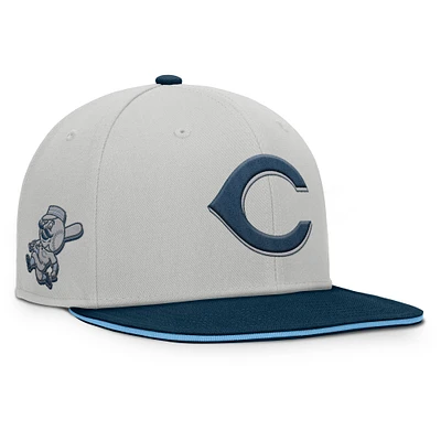Men's Fanatics Gray Cincinnati Reds Knuckleball Snapback Hat