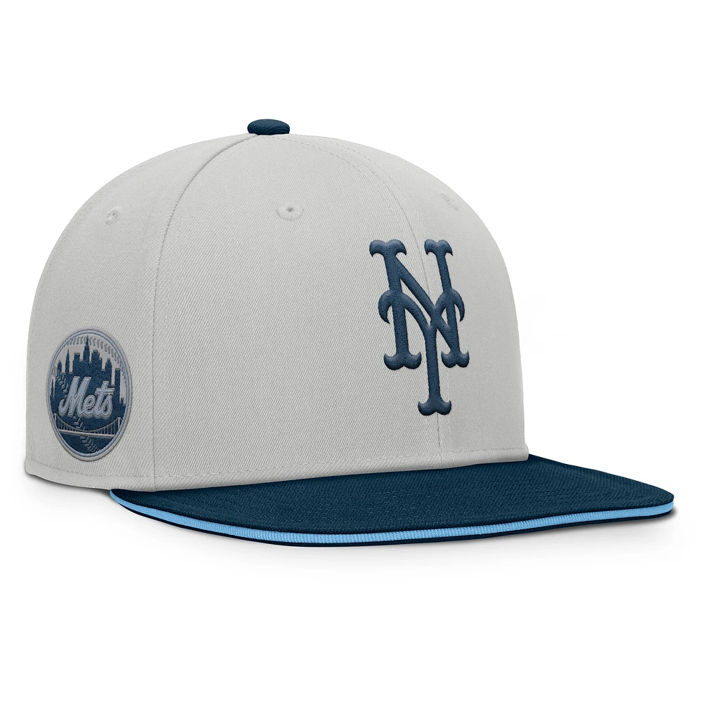 Men's Fanatics Gray New York Mets Knuckleball Snapback Hat