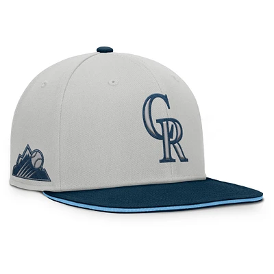 Men's Fanatics Gray Colorado Rockies Knuckleball Snapback Hat