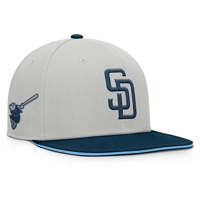 Men's Fanatics Gray San Diego Padres Knuckleball Snapback Hat