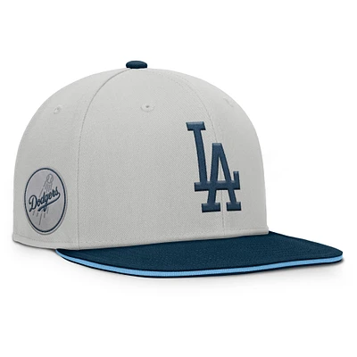 Men's Fanatics Gray Los Angeles Dodgers Knuckleball Snapback Hat
