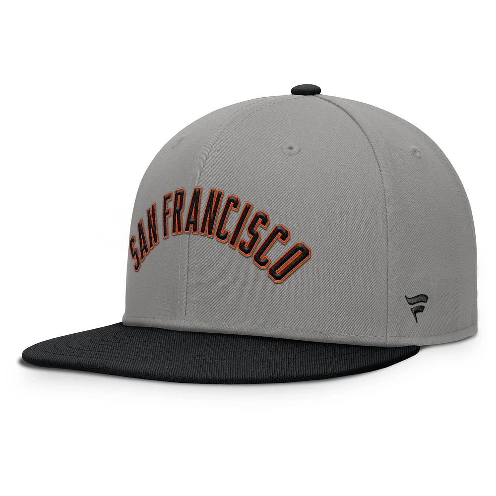 Men's Fanatics Gray/Black San Francisco Giants Clubhouse Dugout Fitted Hat