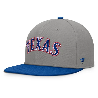 Men's Fanatics Gray/Royal Texas Rangers Clubhouse Dugout Fitted Hat