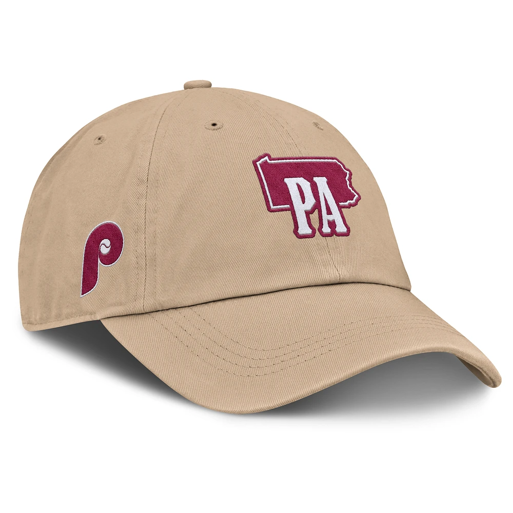 Women's Fanatics Tan Philadelphia Phillies Cooperstown Collection Adjustable Hat