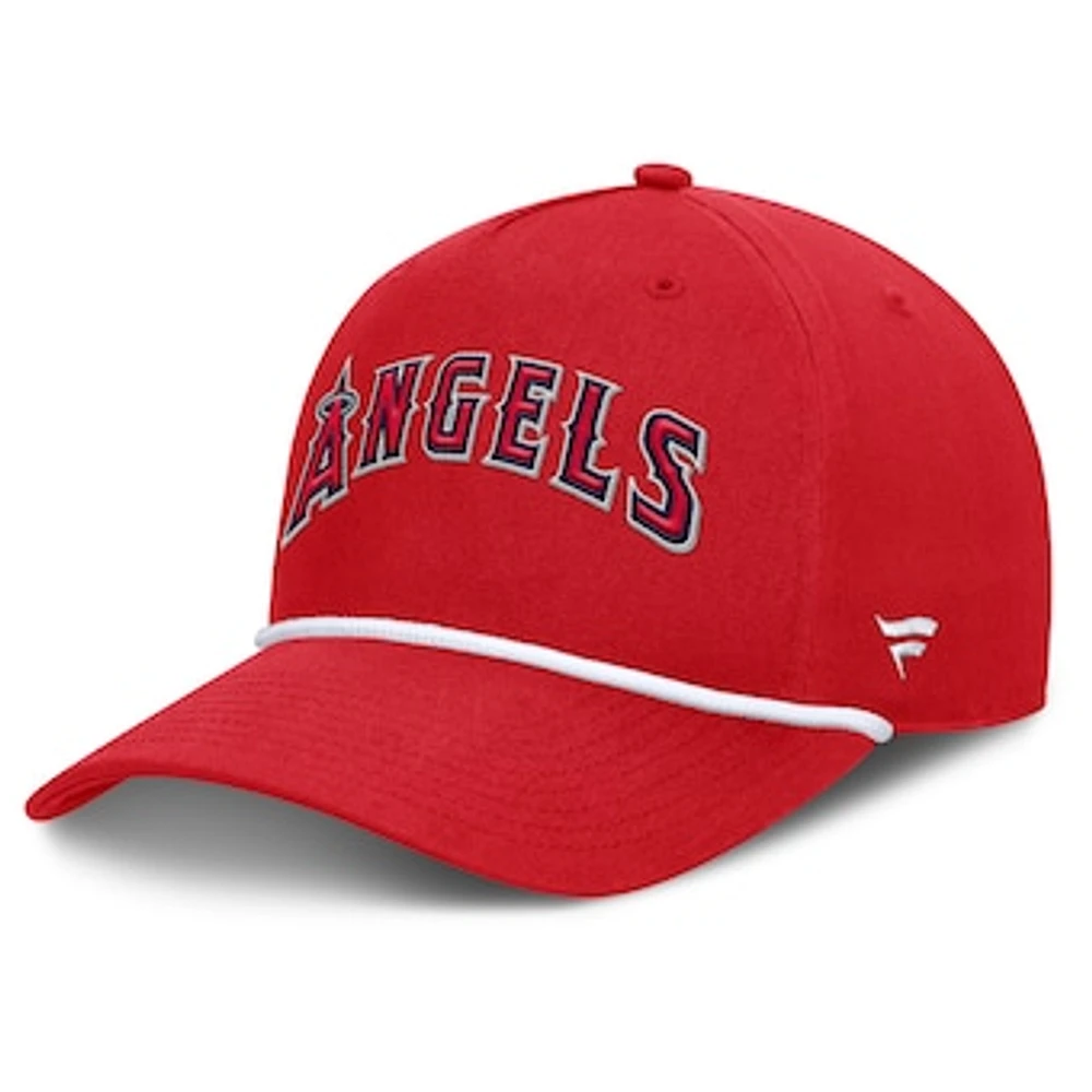 Men's Fanatics Red Los Angeles Angels Clubhouse Foul Ball A-Frame Adjustable Hat