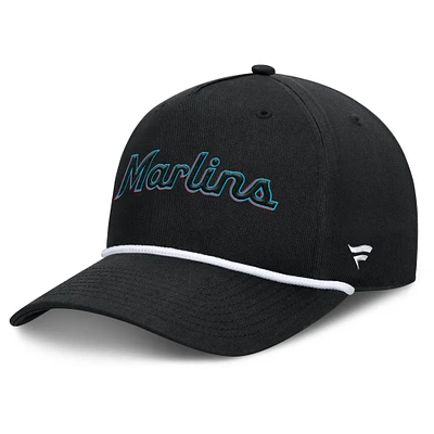 Men's Fanatics Black Miami Marlins Clubhouse Foul Ball A-Frame Adjustable Hat