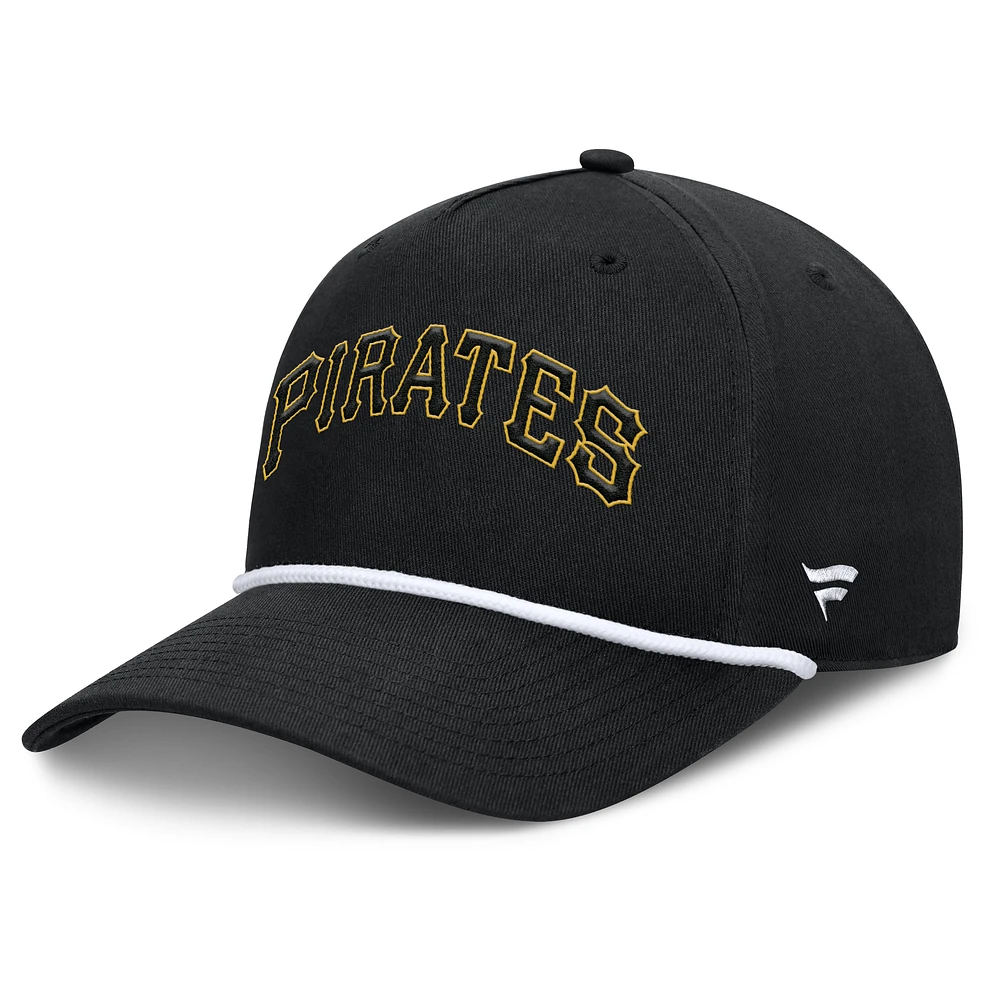Men's Fanatics Black Pittsburgh Pirates Clubhouse Foul Ball A-Frame Adjustable Hat