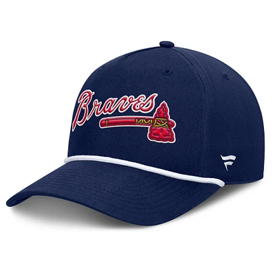Men's Fanatics Navy Atlanta Braves Clubhouse Foul Ball A-Frame Adjustable Hat
