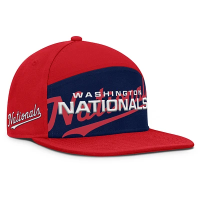 Men's Fanatics Red/Navy Washington Nationals Clubhouse Splitter Snapback Hat