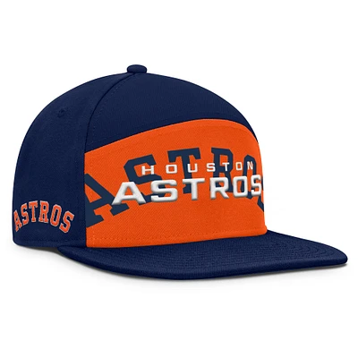 Men's Fanatics Navy/Orange Houston Astros Clubhouse Splitter Snapback Hat