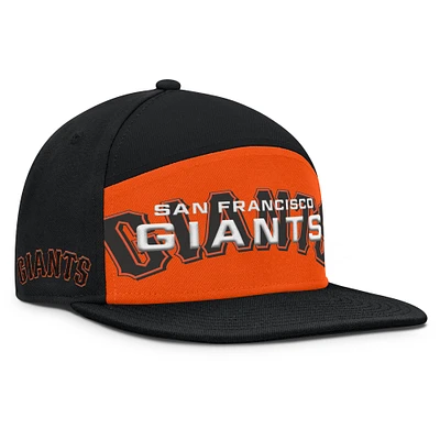 Men's Fanatics Black/Orange San Francisco Giants Clubhouse Splitter Snapback Hat