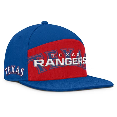 Men's Fanatics Royal/Red Texas Rangers Clubhouse Splitter Snapback Hat