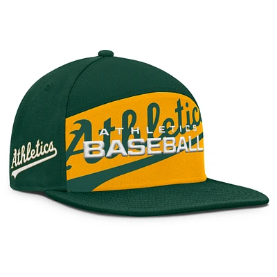Men's Fanatics Green/Gold Athletics Clubhouse Splitter Snapback Hat