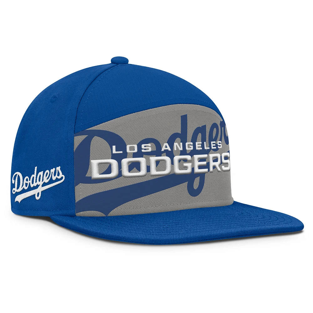 Men's Fanatics Royal/Gray Los Angeles Dodgers Clubhouse Splitter Snapback Hat