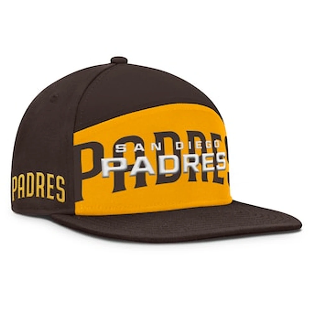 Men's Fanatics Brown/Gold San Diego Padres Clubhouse Splitter Snapback Hat