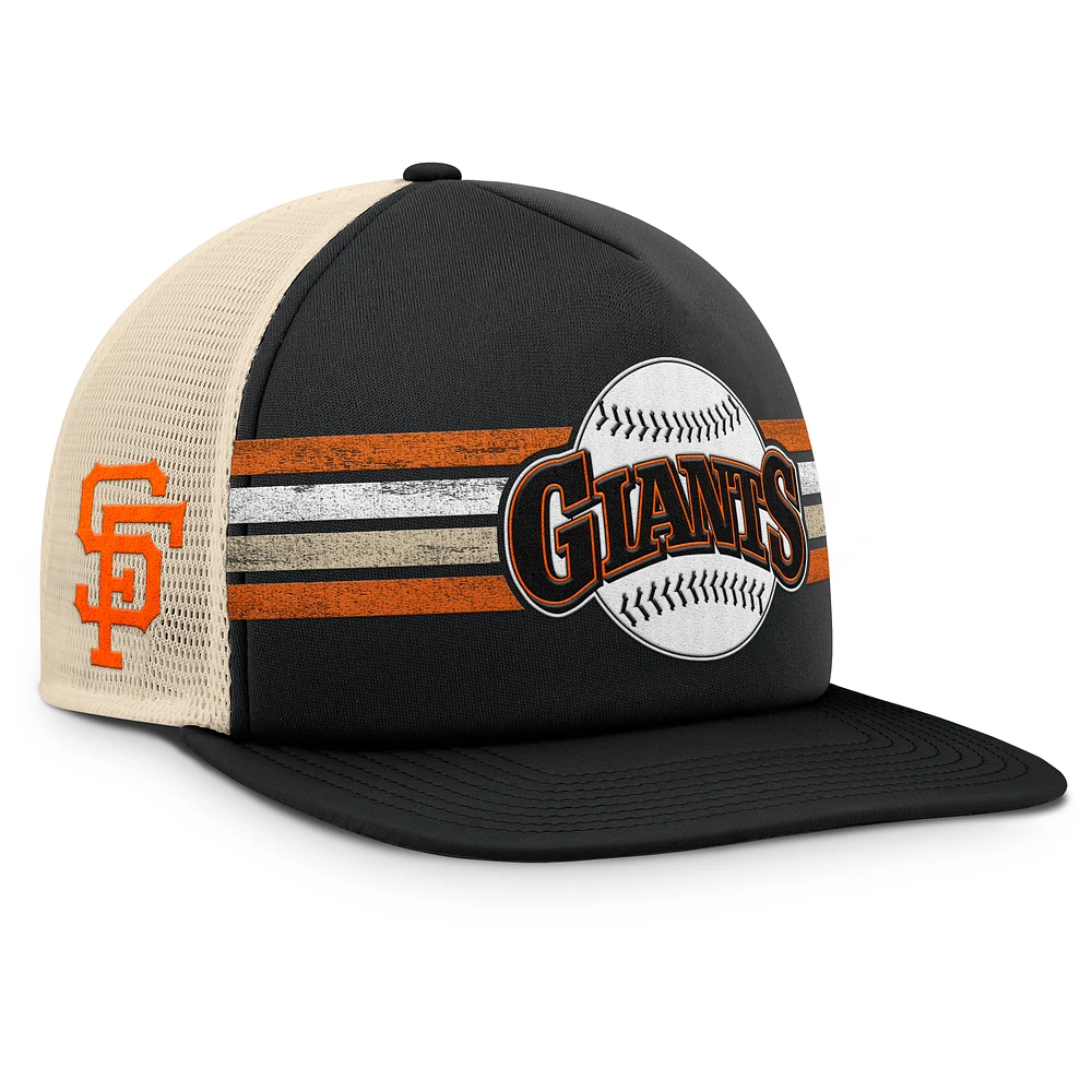 Men's Fanatics Black/Natural San Francisco Giants Cooperstown Collection Powers Snapback Hat