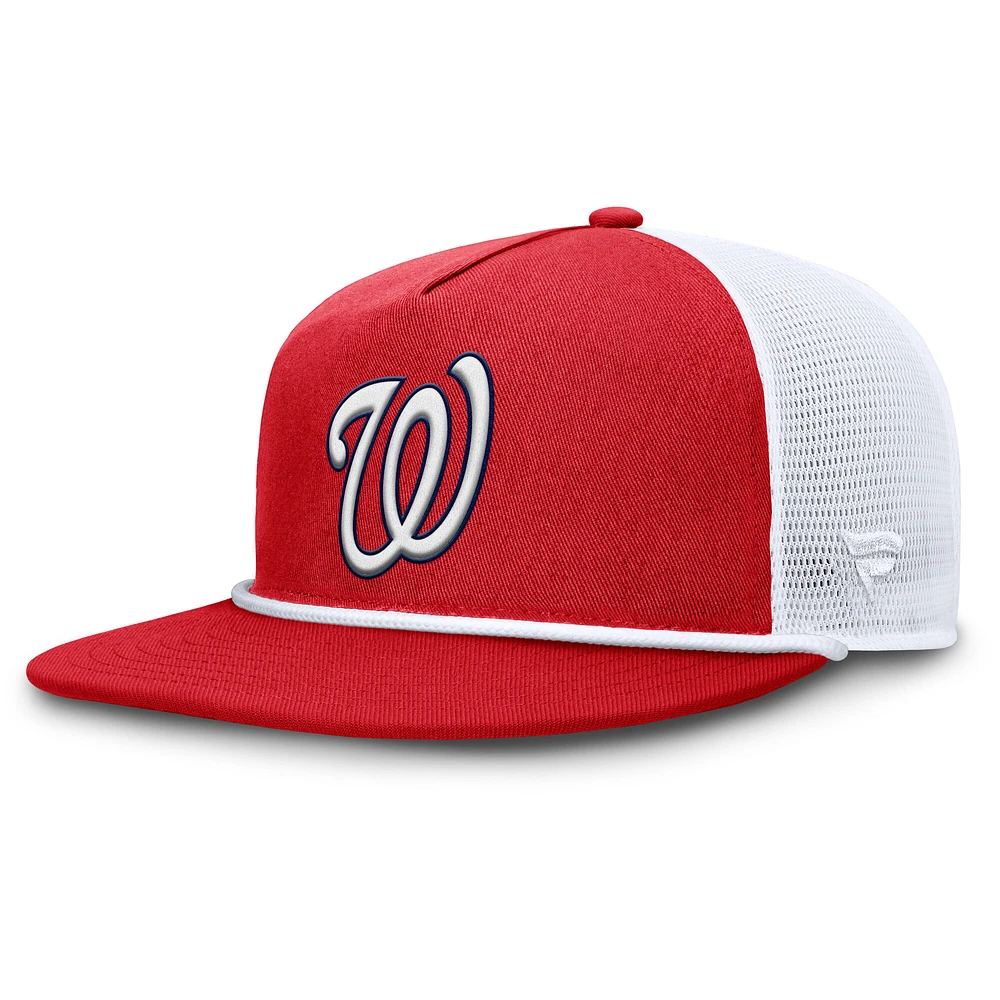 Men's Fanatics Red/White Washington Nationals Clubhouse Change Up Snapback Hat