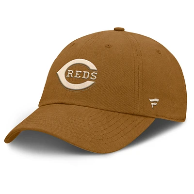 Men's Fanatics Brown Cincinnati Reds Act Natural Chopper Adjustable Hat