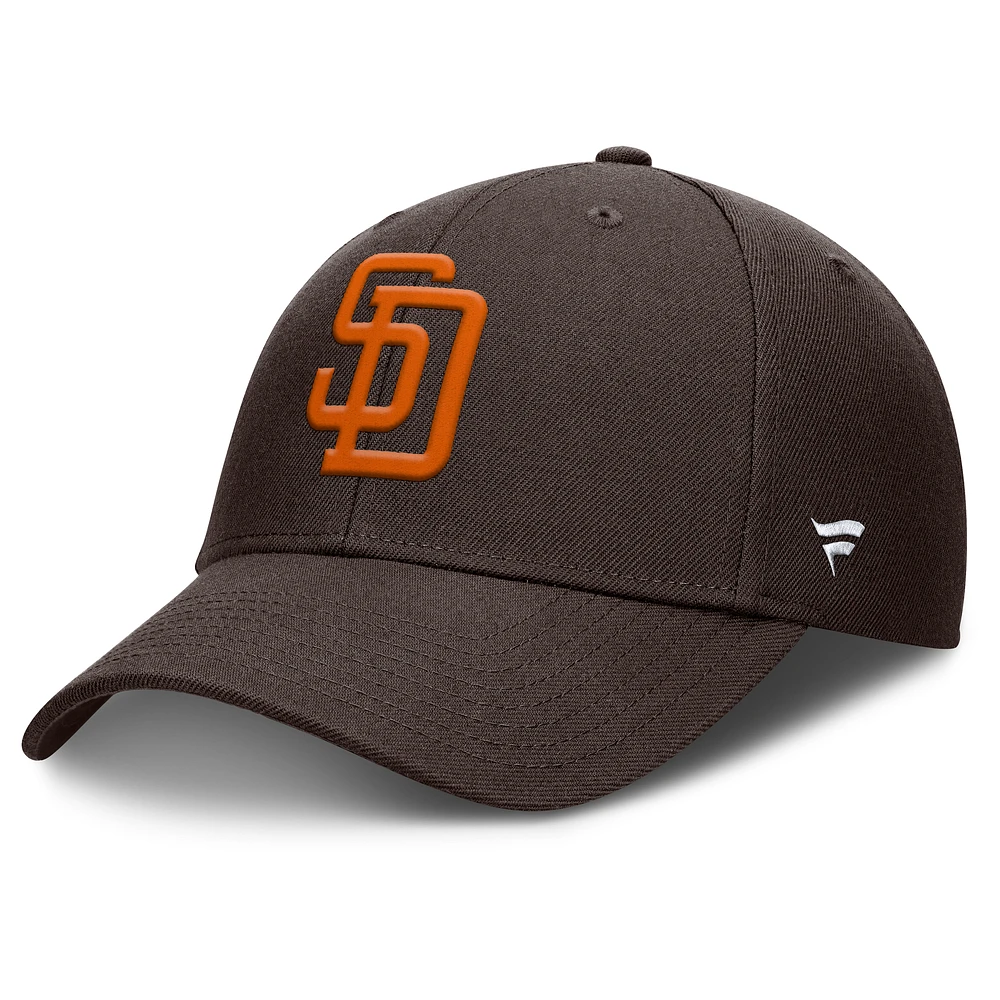 Men's Fanatics Brown San Diego Padres Cooperstown Collection Core Adjustable Hat