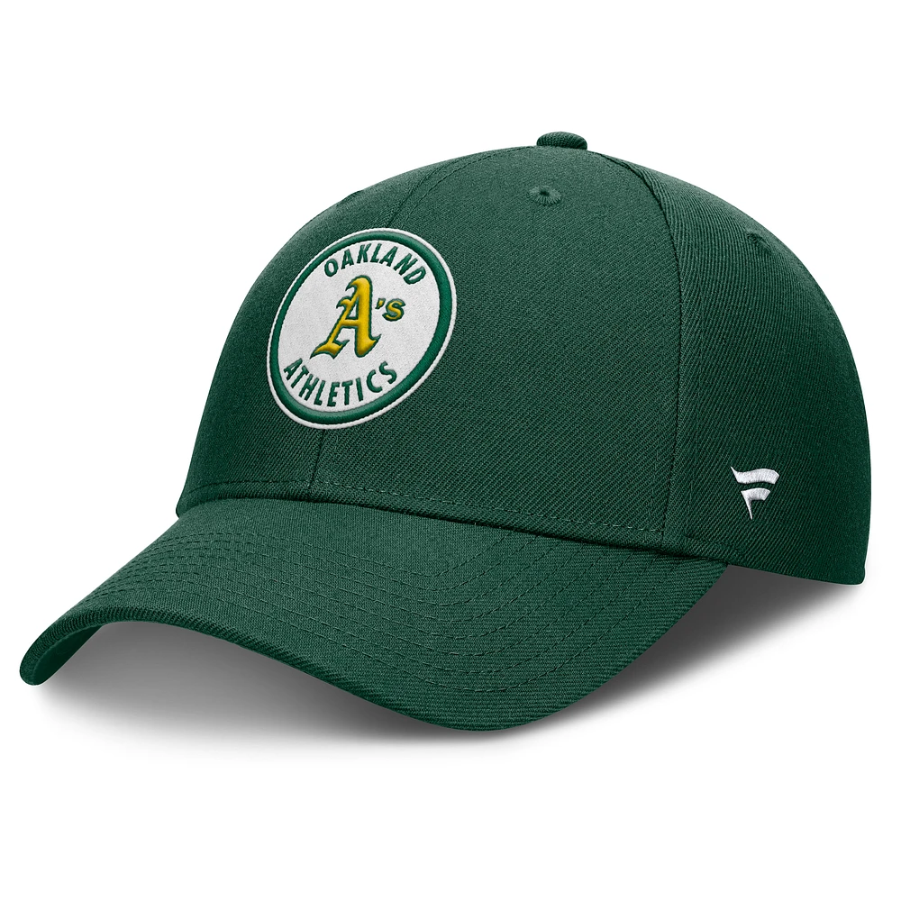 Men's Fanatics Green Oakland Athletics Cooperstown Collection Core Adjustable Hat