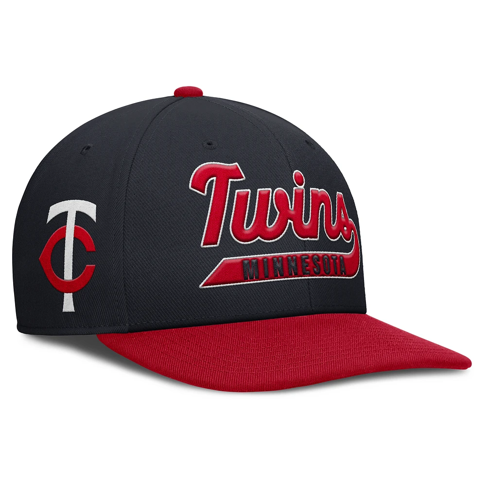 Men's Nike Navy/Red Minnesota Twins Pro Performance Snapback Hat