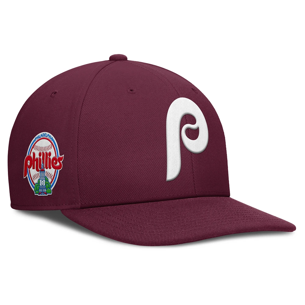Men's Nike Burgundy Philadelphia Phillies Pro Performance Snapback Hat
