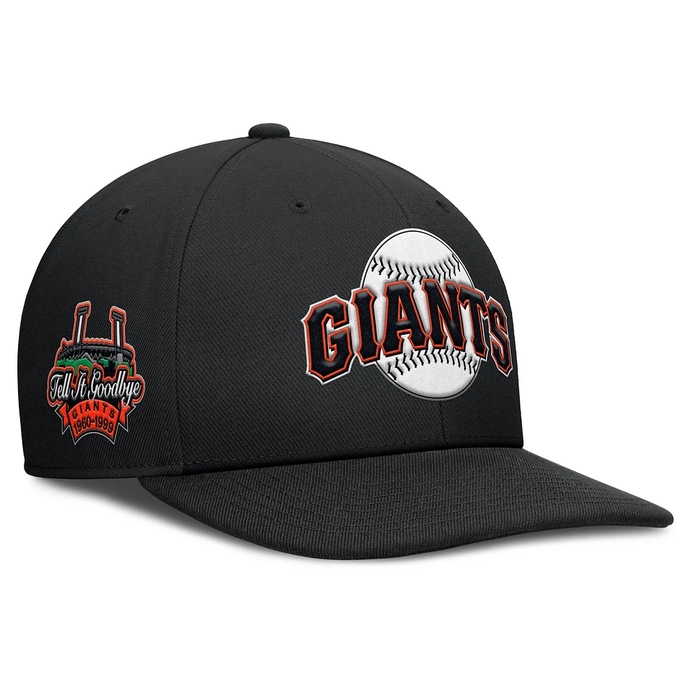 Men's Nike Black/ San Francisco Giants Pro Performance Snapback Hat