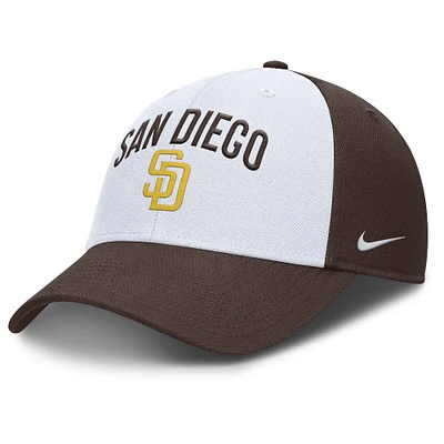 Men's Nike White/Brown San Diego Padres Club Performance Adjustable Hat
