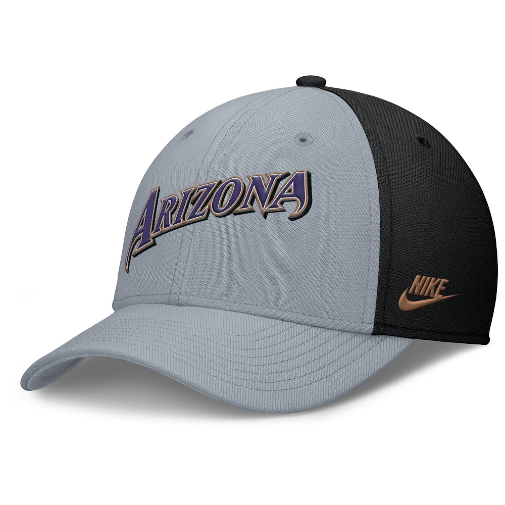 Men's Nike /Black Arizona Diamondbacks Rise Swoosh Performance Flex Hat