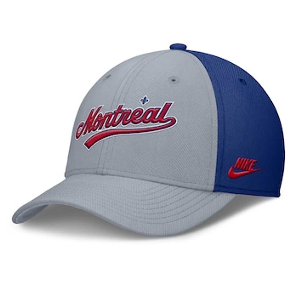 Men's Nike /Blue Montreal Expos Rise Swoosh Performance Flex Hat
