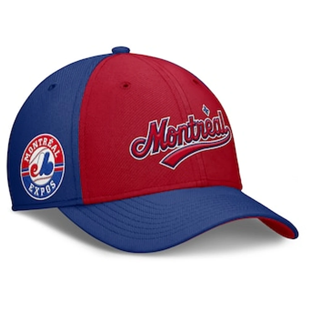 Men's Nike /Blue Montreal Expos Rise Swoosh Performance Flex Hat