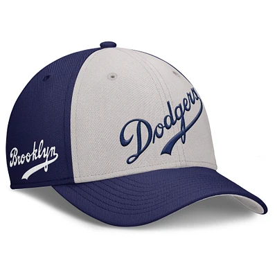 Men's Nike Navy/Gray Brooklyn Dodgers Rise Swoosh Performance Flex Hat