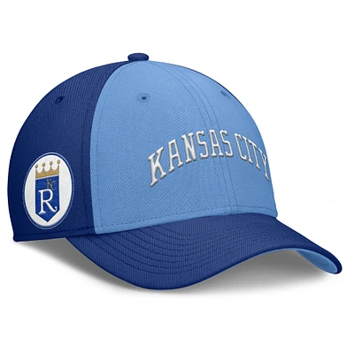Men's Nike Royal/Light Blue Kansas City Royals Rise Swoosh Performance Flex Hat