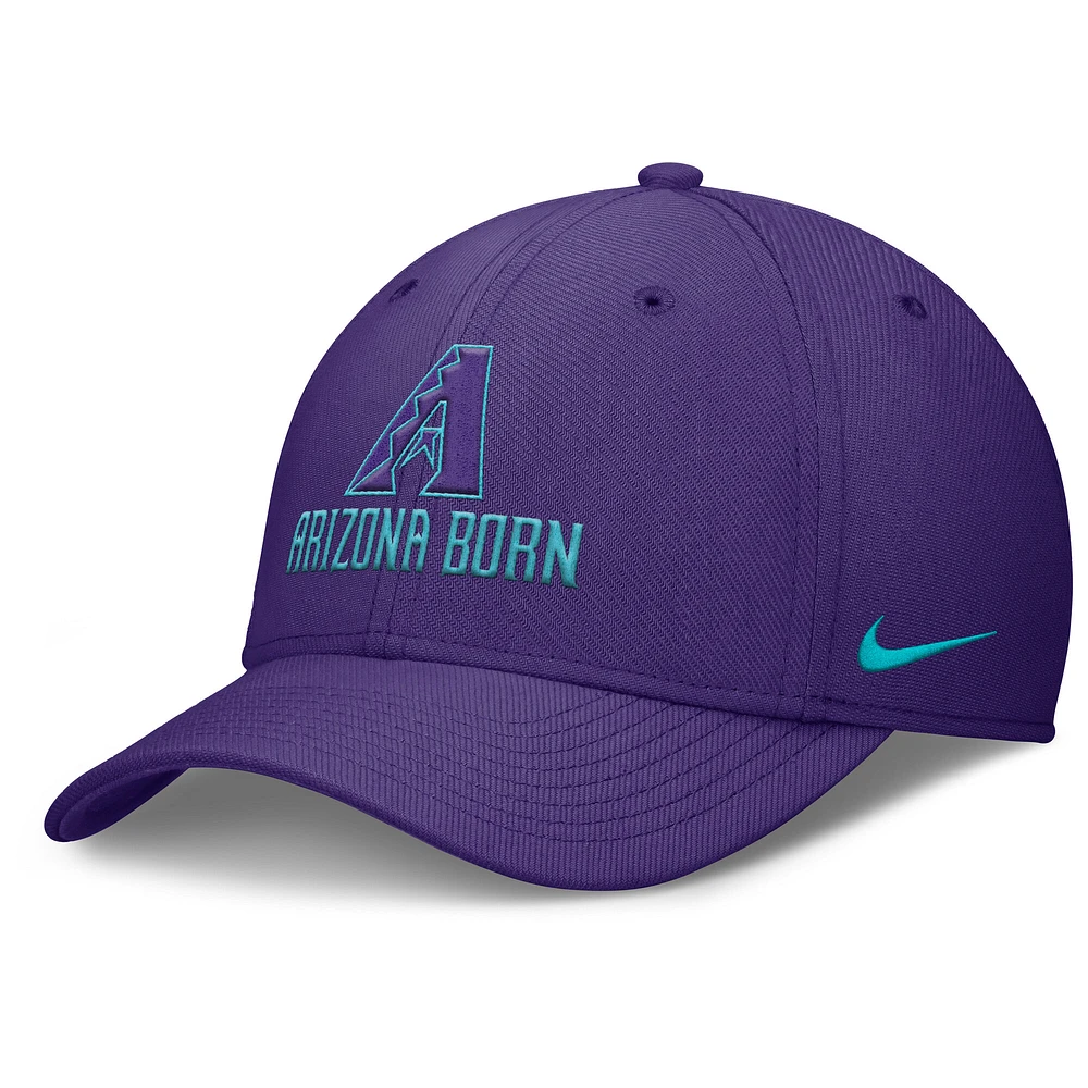 Men's Nike Purple Arizona Diamondbacks 2025 City Connect Rise Swoosh Performance Flex Hat